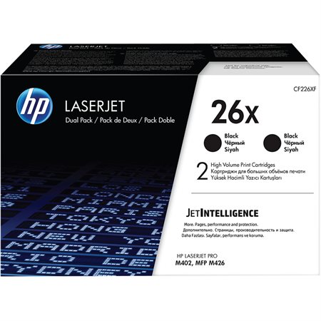 HP26X - CF226XD High Yield Original LaserJet Toner Cartridges - Pack of 2 - Black