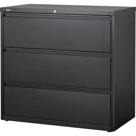 Lateral File 3 drawers. 42 x 19 x 40 in. H. 173 lbs. black
