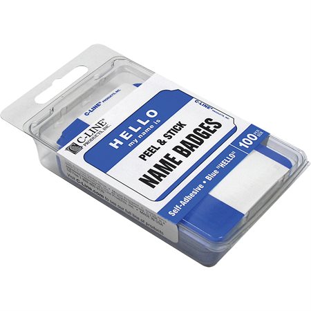 Name badge Self Adhesive 2-1/4 x 3-1/2 Blue