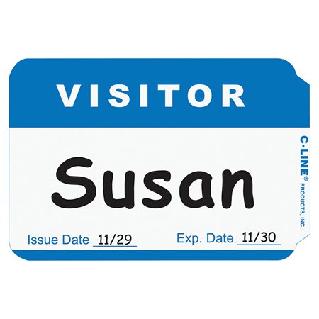 Name badge Self Adhesive 2-1/4 x 3-1/2 Blue