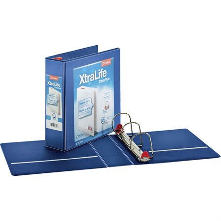 Reliure  XtraLife® ClearVue® Locking Slant-D® 3 po bleu