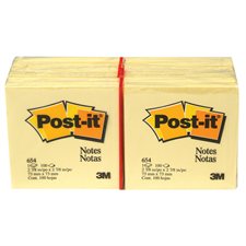 Post-it® Self-Adhesive Notes - 3 x 3 in - Canary Yellow - Pack of 12