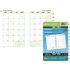 Desk Size Refills and Accessories (2027) Dated refills - bilingual 1 month/2 pages