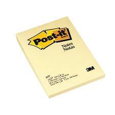 Post-it® Self-Adhesive Notes - 4 x 6 in - Canary Yellow