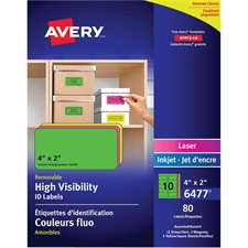 Removable Multipurpose Labels 2 x 4" (80)