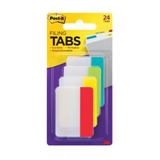 Onglets de classement autoadhésifs Post-it® - 2 po de large - Couleurs primaires variées