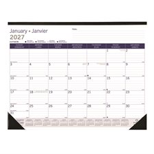 Calendrier sous-main mensuel bilingue DuraGlobe (2027)