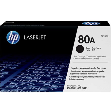 HP 80A Cartouche de toner d'origine LaserJet HP80A - CF280A - Noir