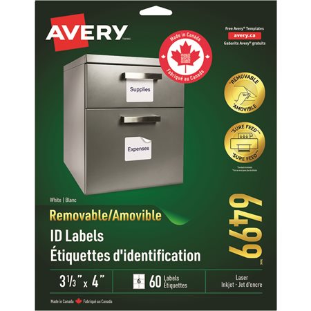 Removable I.D. labels