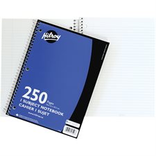 Cahier ligné 1 sujet de 250 pages  à reliure spirale à trois trous