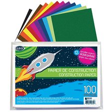Papier de construction 100 feuilles (enveloppe transparente incluse)