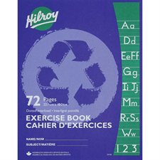 Cahier d'exercices interligné et pointillé avec marge