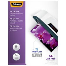 Pochettes de plastification à chaud avec protection UV ImageLast™ - 3 mil - Lettre - Paquet de 50
