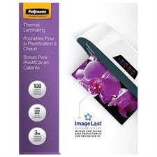 Pochettes de plastification à chaud avec protection UV ImageLast™ - 3 mil - Lettre - Paquet de 100