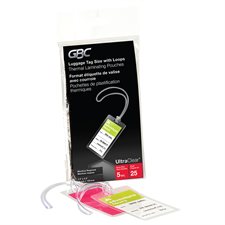 Pochette de plastification HeatSeal® UltraClear™ - 5 mil - Étiquettes de bagage avec boucle - Boîte de 25