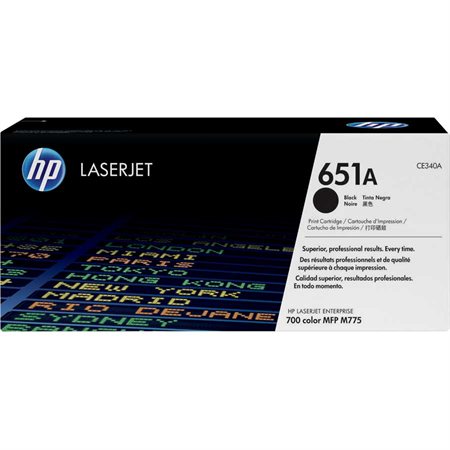 HP 651A Cartouche de toner d'origine LaserJet HP651A - CE340A - Noir