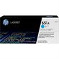 HP 651A Cartouche de toner d'origine LaserJet HP651A - CE341A - Cyan