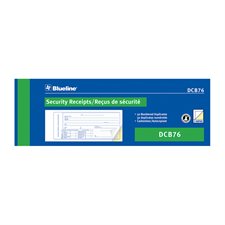 Reçus de sécurité 50 reçus. 2-3/4 x 8 po bilingue