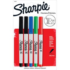 Marqueur permanent Ultra Fine Paquet de 5 couleurs variées