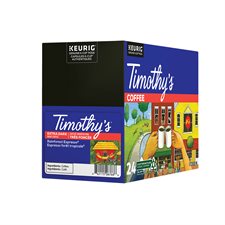 Dosettes de café Timothy's® Espresso forêt tropicale torréfaction foncée très insense
