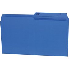 Offix® Reversible Coloured File Folders - Legal size - Blue