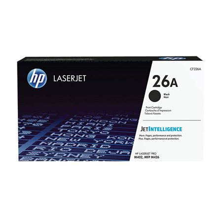 HP 26A Cartouche de toner d'origine LaserJet HP26A - CF226A - Noir