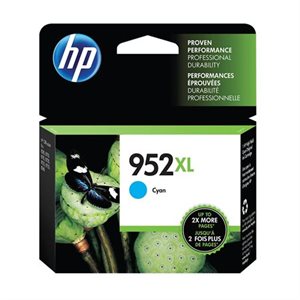 HP 952XL Cartouche jet d'encre de longue durée d'origine HP952XL - L0S61AN#140 - Cyan