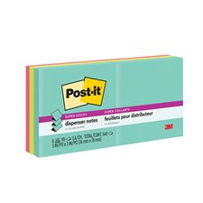 Feuillets éclair autoadhésifs Post-it® Super Collants - 3 x 3 po - Couleurs variées - Paquet de 6
