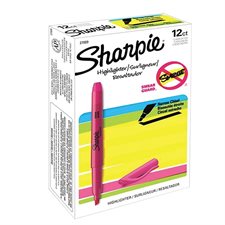 Fluorescent Pocket Highlighter - Box of 12 - Pink