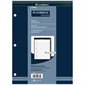 Bloc-notes de bureau Cambridge® Lettre. Ligné 5/16”, 3 perforations. 70 feuilles. blanc