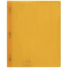 Couverture de présentation à trois attaches en plastique souple Poly Tang - Jaune