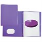 Couverture de présentation à 3 attaches et  2 pochettes Poly Tang - Violet