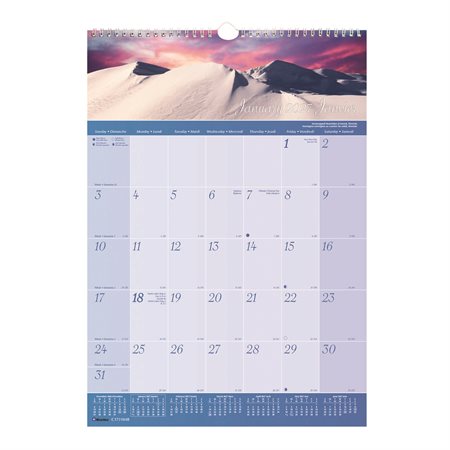 Calendrier mural paysages du monde (2026)