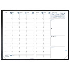 Agenda hebdomadaire Ministre (2027) Français Noir
