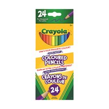 Crayons à colorier en bois Crayola® - Boîte de 24 avec taille-crayon