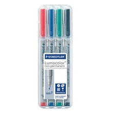 Marqueur soluble à l'eau Lumocolor® Pointe fine 0,6 mm - Ensemble de 4
