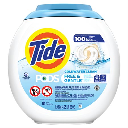 Capsules de détergent à lessive Tide PODS® Paquet de 81 nature et délicat