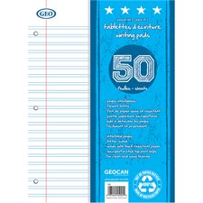 Tablette d’écriture interlignées