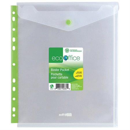 Pochette à bouton-pression pour reliure à anneaux