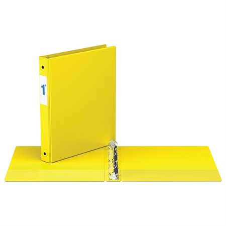 Reliure industrielle avec anneaux ronds - 1 po - Jaune