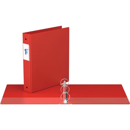 Reliure industrielle avec anneaux ronds - 1-1/2 po - Rouge