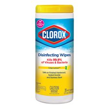 Lingettes désinfectantes Clorox Parfum citron 35 lingettes