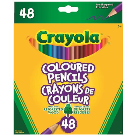 Crayons à colorier en bois Crayola® Boîte de 48