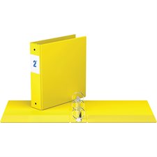 Reliure industrielle avec anneaux ronds - 2 po - Jaune