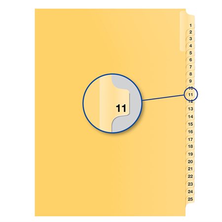 Offix® Individual Numerical Litigation Index Dividers #11