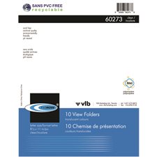 Couverture de présentation en poly FileMode - Acétate double - Format lettre - Transparent