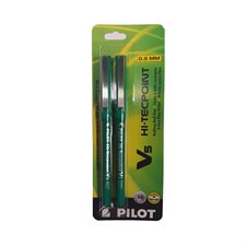 Hi-Tecpoint V5 / V7 Rollerball Pens 0.5 mm. Package of 2. V5. green