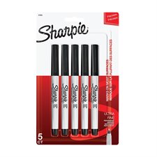 Marqueur permanent Ultra Fine Paquet de 5 noir