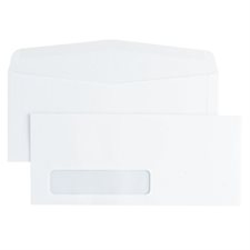 Enveloppe blanche à insertion facile avec fenêtre - #10 - 4-1/8 x 9-1/2 po