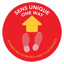 Self-Adhesive Floor Pads For One Ways bilingual